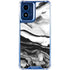 Black and White Marble Ink Moto G 5G (2024) Clear Case